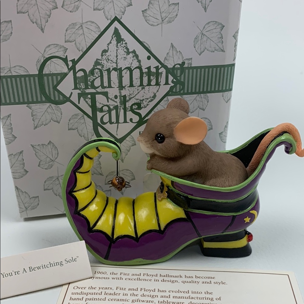 Fitz & Floyd You’re a Bewitching Sole Collectible 2006 Mouse Shoe Figurine NEW